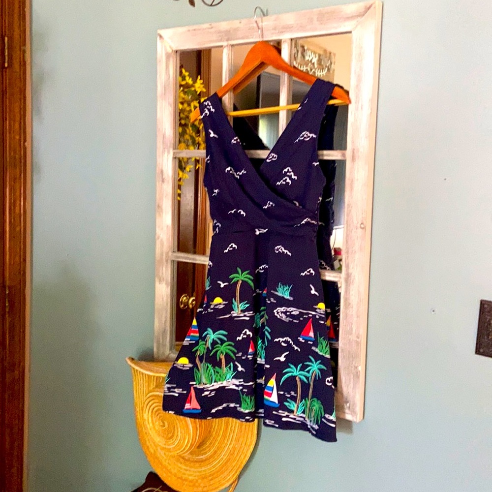 Lands’ End Swim Dress One Piece Swim Suit Size 10